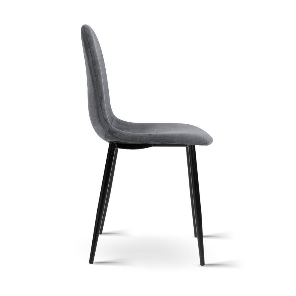 4 x Pella Dining Chairs Dark Grey - House Things Furniture > Living Room