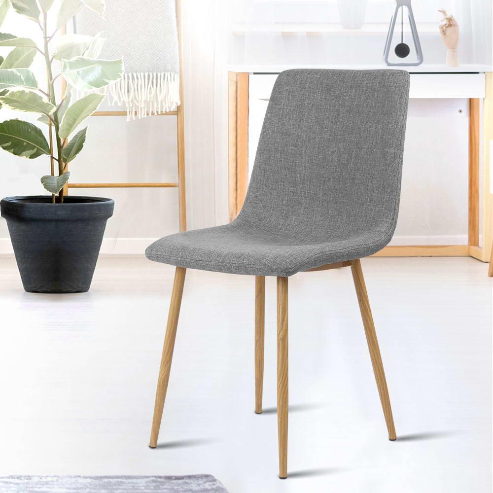 4 x Bordeaux Dining Chairs - Light Grey - House Things 