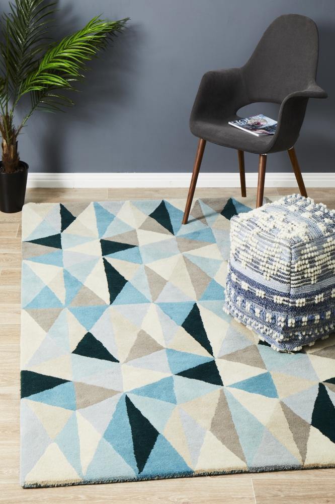 Lacuna Pure Wool Aquamarine Rug - House Things Matrix Collection