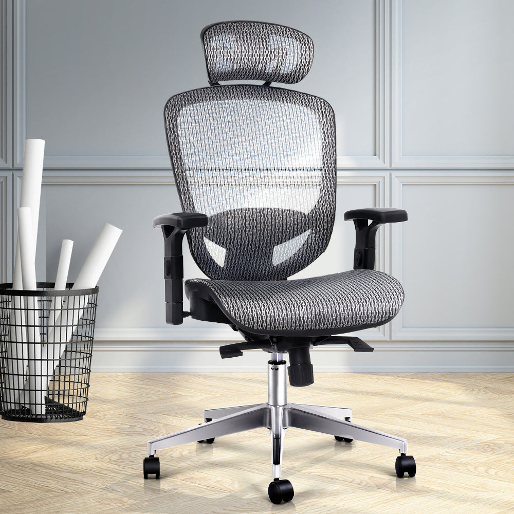 Office Chair Mesh Net Grey - House Things Furniture > Office