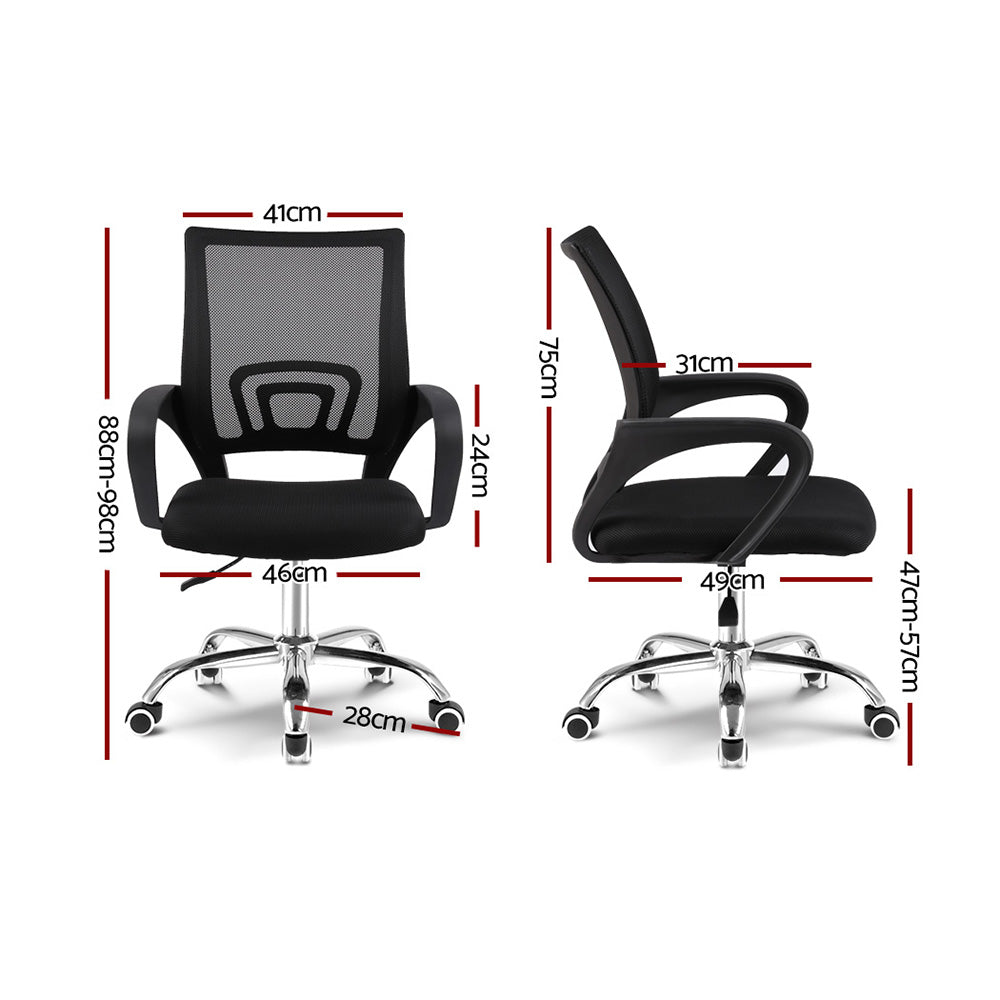 Office Chair Gaming Chair Computer Mesh Chairs Executive Mid Back Black - House Things Furniture > Office