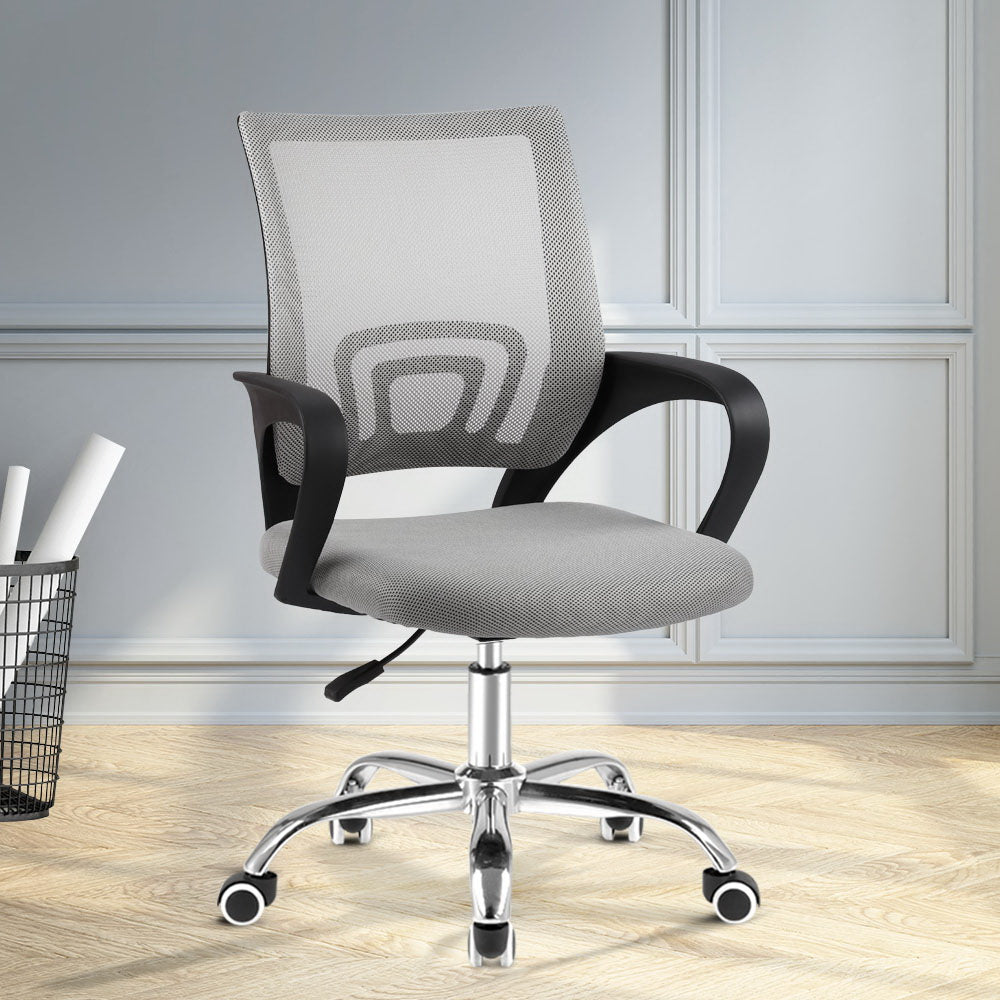 Office Chair Mesh Executive Mid Back Grey - House Things Furniture > Office