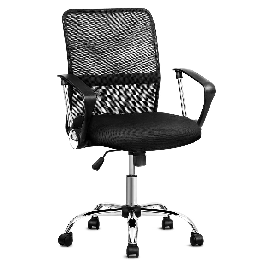 Office Chair Gaming Chair Computer Mesh Chairs Executive Mid Back Black - House Things Furniture > Office