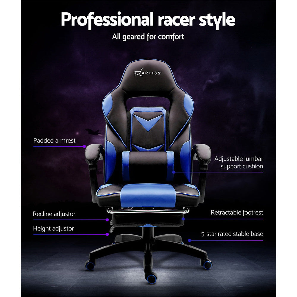 Gaming Chair recliner Black Blue - House Things Furniture > Office