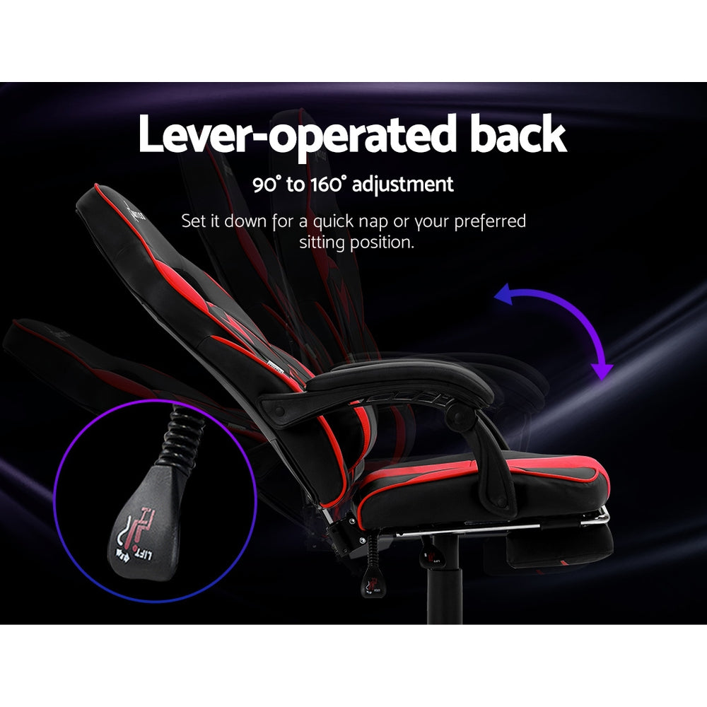 Gaming Chair Recliner Black Red - House Things Furniture > Office