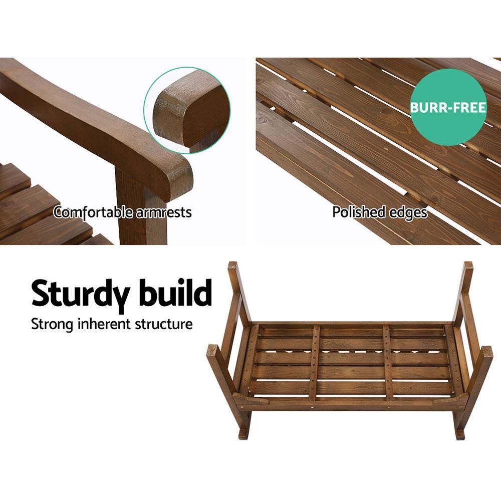 2 Seater Timber Garden Bench - Housethings 