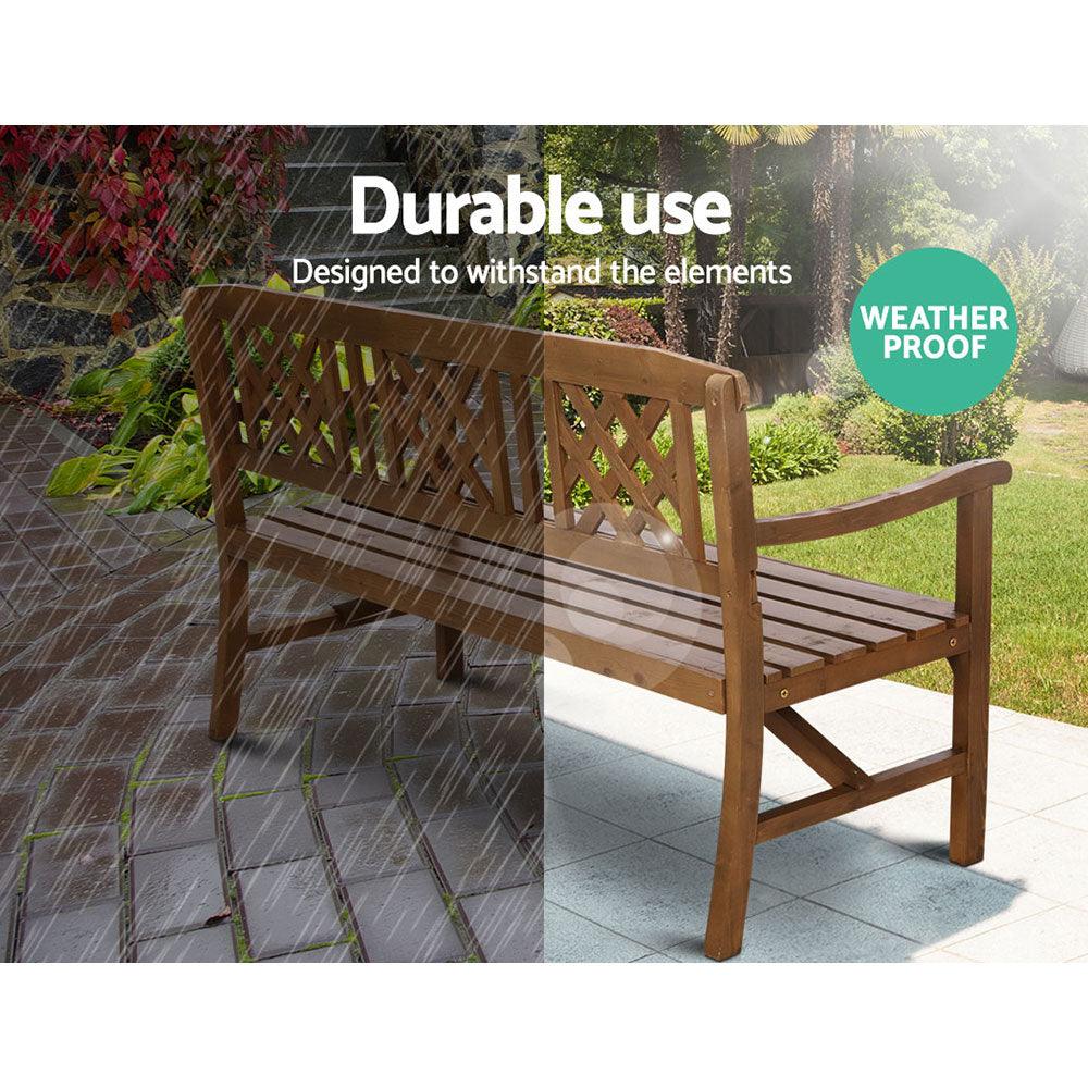 3 Seat Timber Garden Bench - House Things Furniture > Outdoor