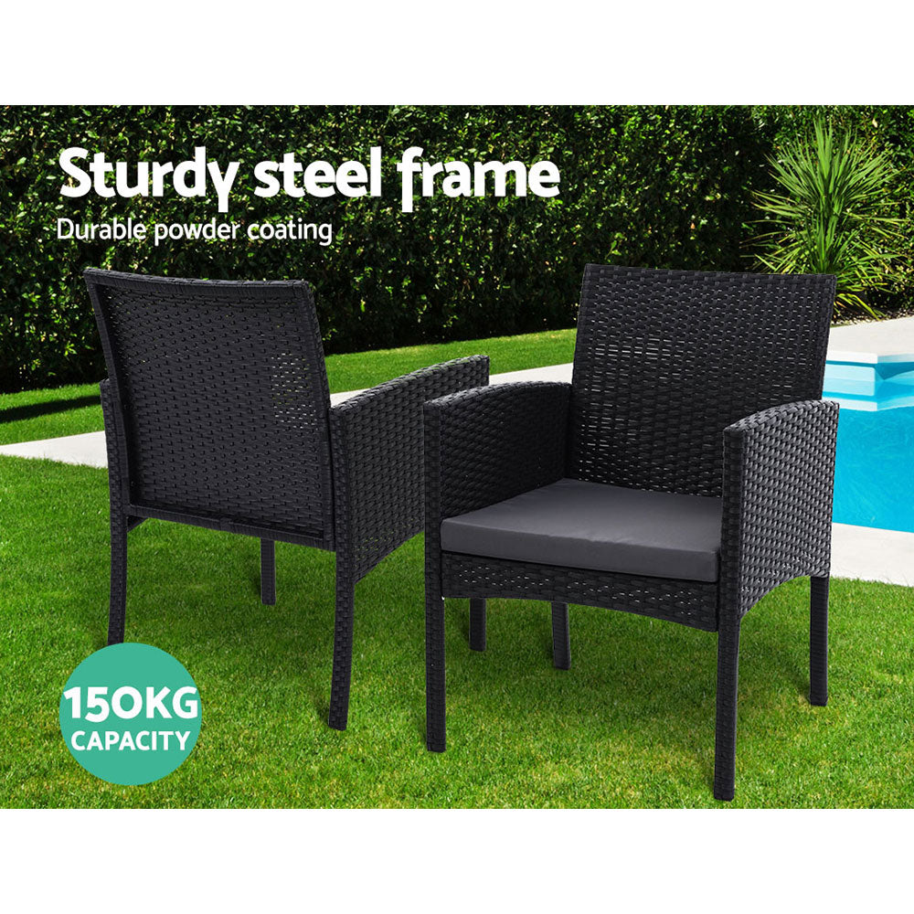 Outdoor Dining Bistro Chairs Wicker Garden Cushion House Things