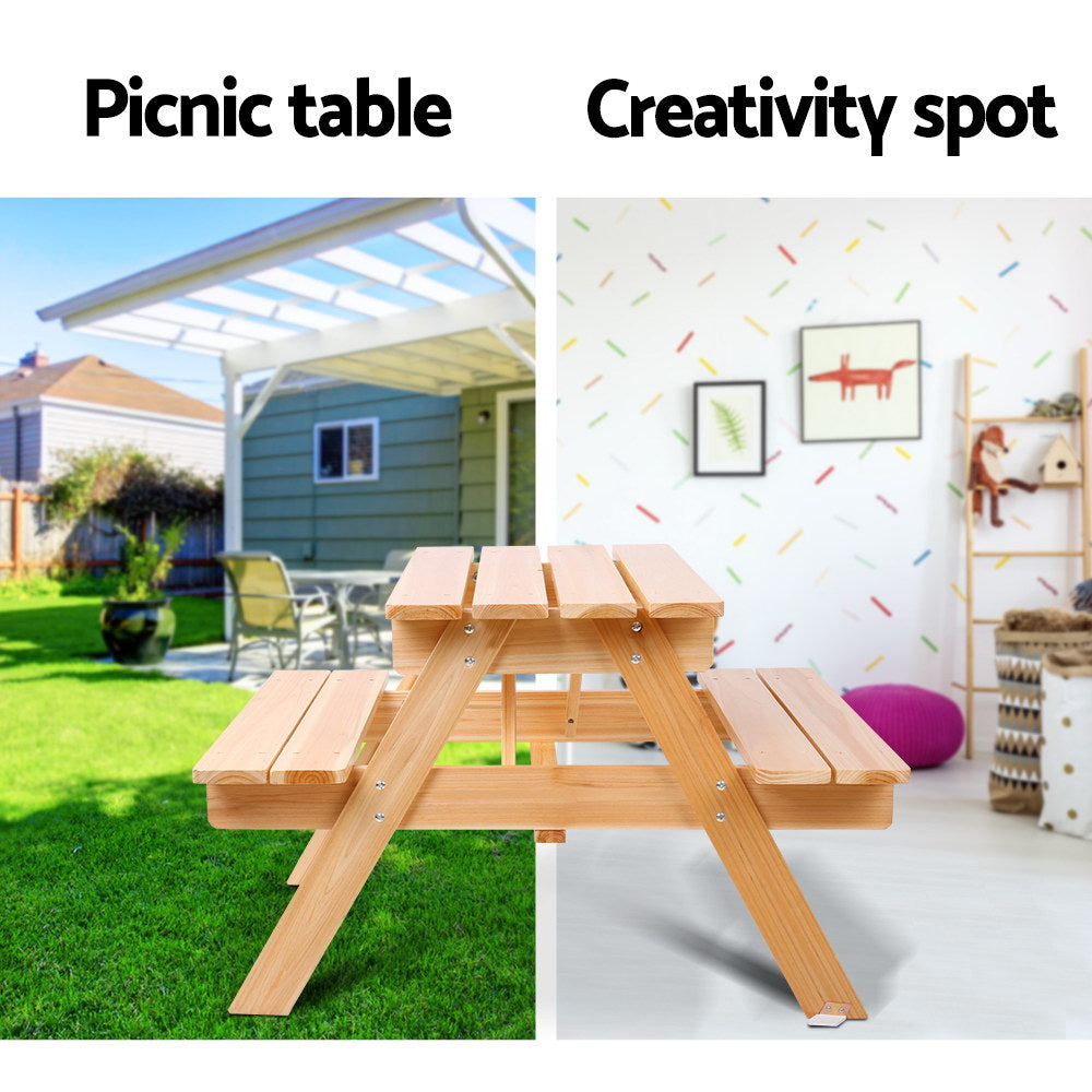 Kids Wooden Picnic Bench Set - House Things Baby & Kids > Kids Furniture