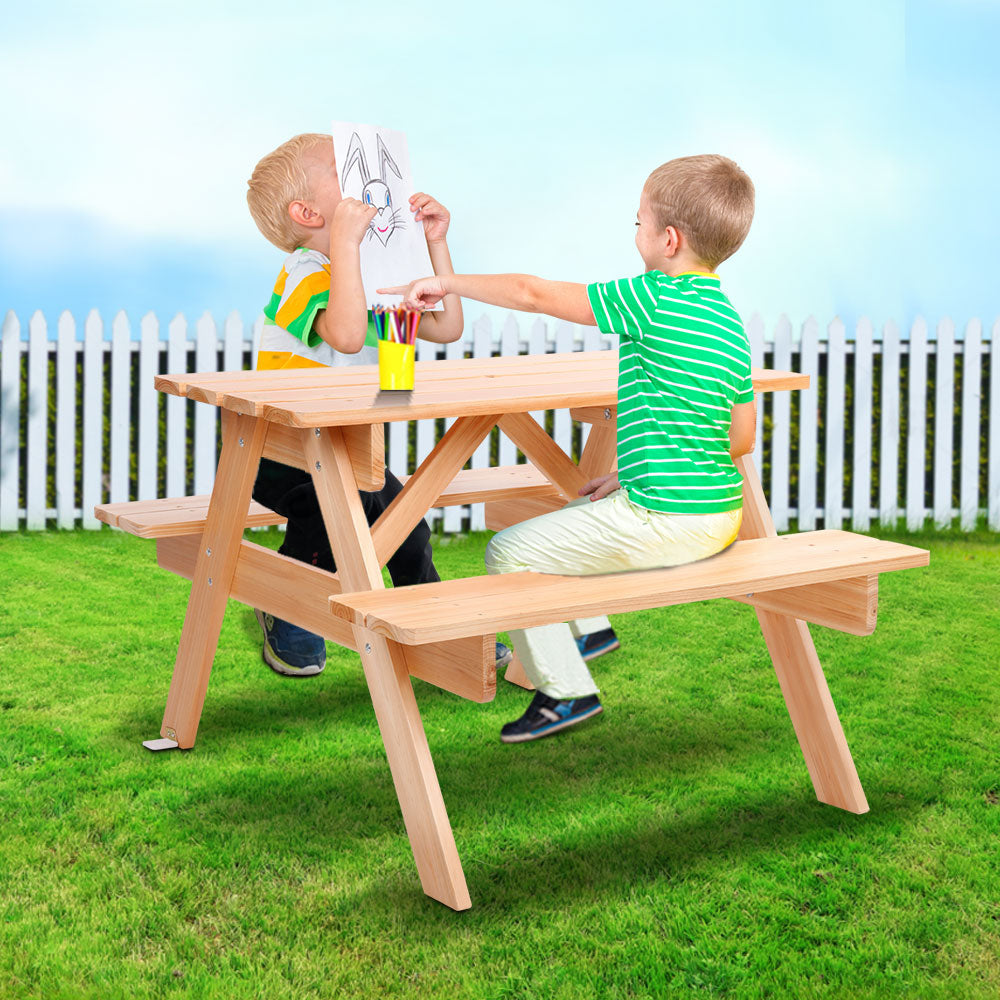 Kids Wooden Picnic Bench Set - House Things Baby & Kids > Kids Furniture