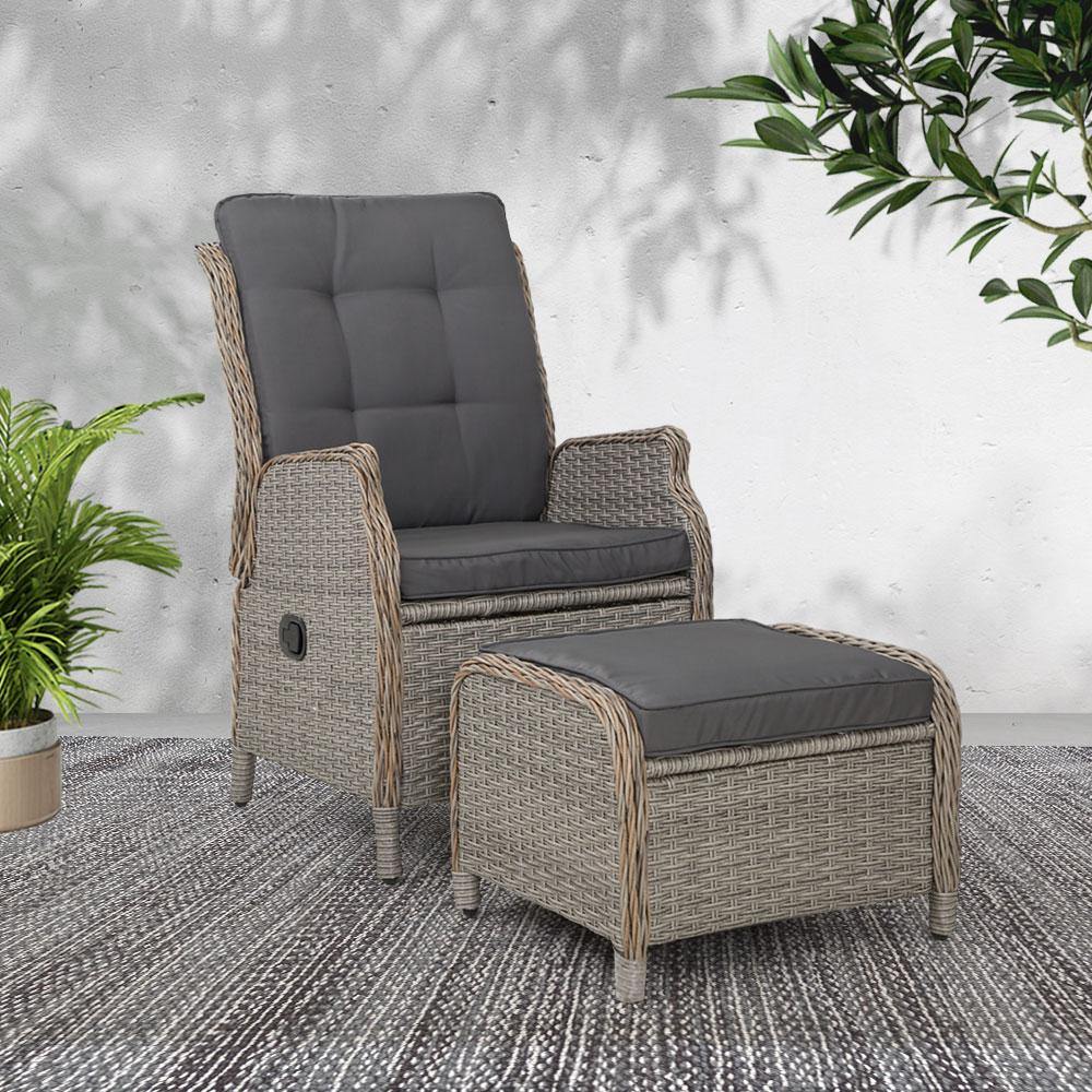 Recliner Chair Sun lounge Wicker Sofa - House Things Furniture > Outdoor