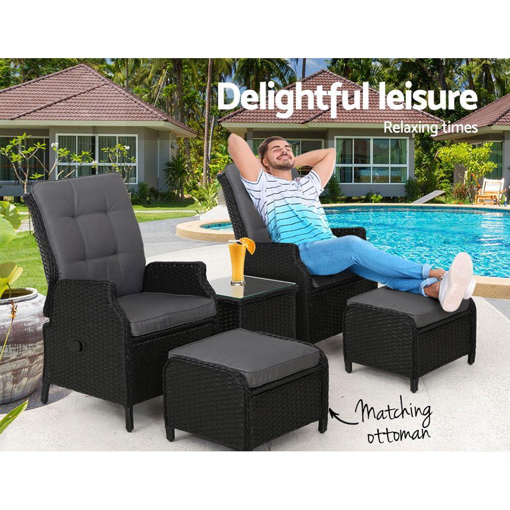 Outdoor Wicker Recliner Chairs - House Things Furniture > Outdoor