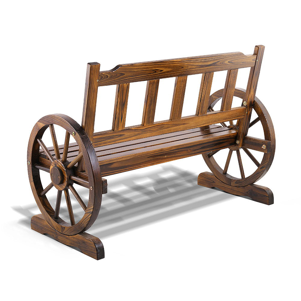 Wooden Wagon Wheel Chair - House Things Furniture > Outdoor
