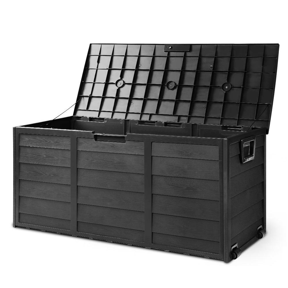 290L Outdoor Lockable Storage Box Black - House Things Home & Garden > Storage