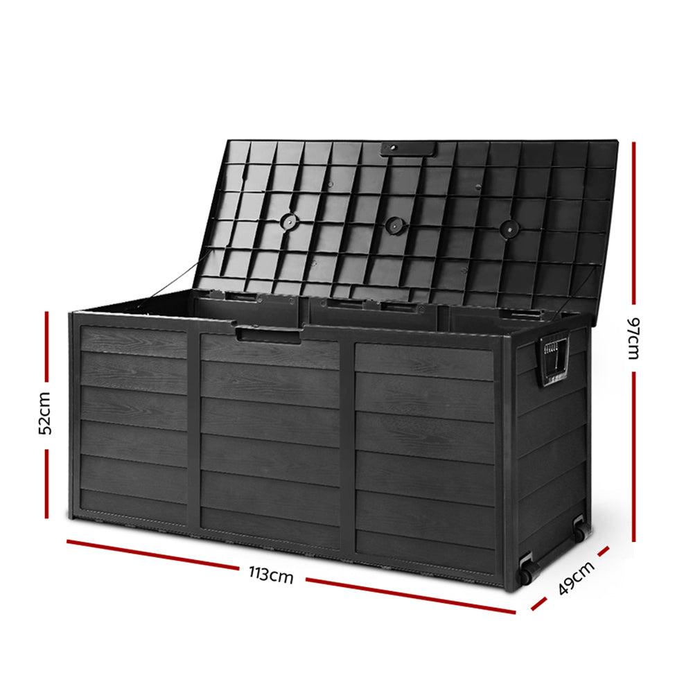 290L Outdoor Lockable Storage Box Black - House Things Home & Garden > Storage