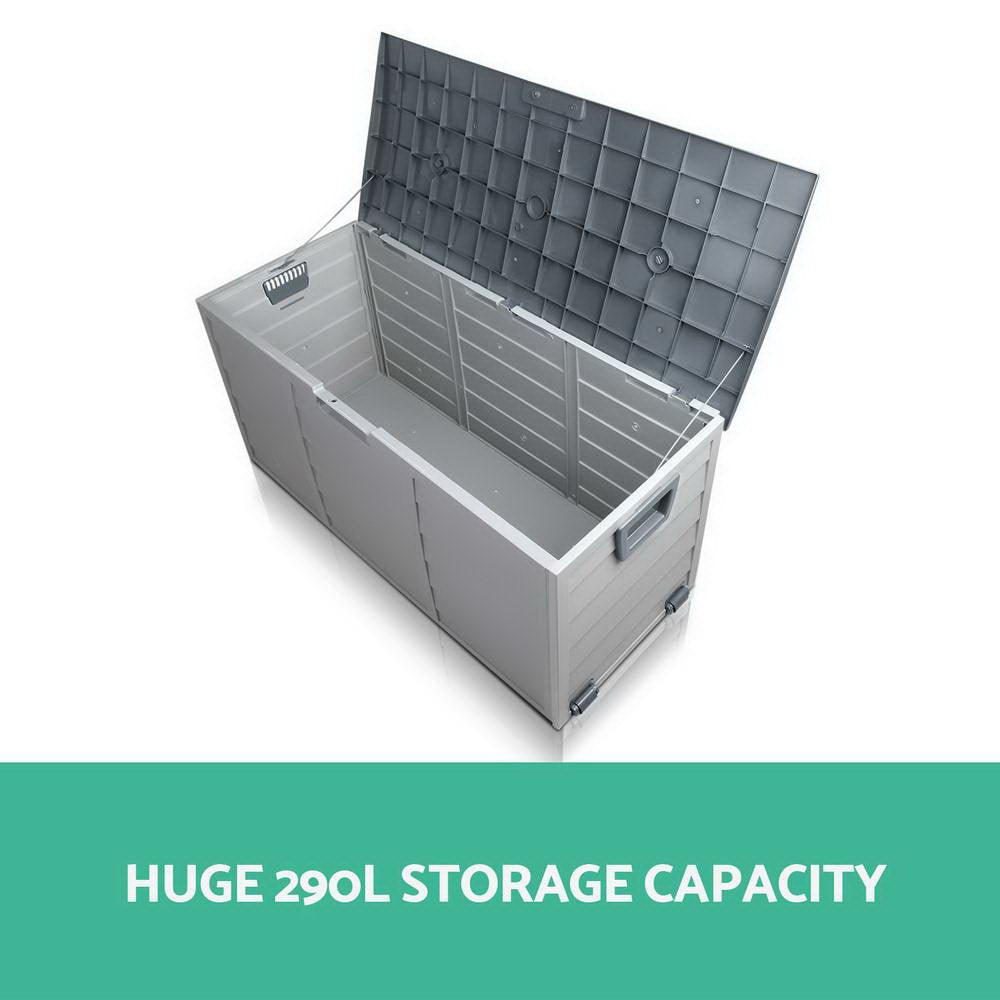 290L Outdoor Storage Box - Grey - House Things Promotion
