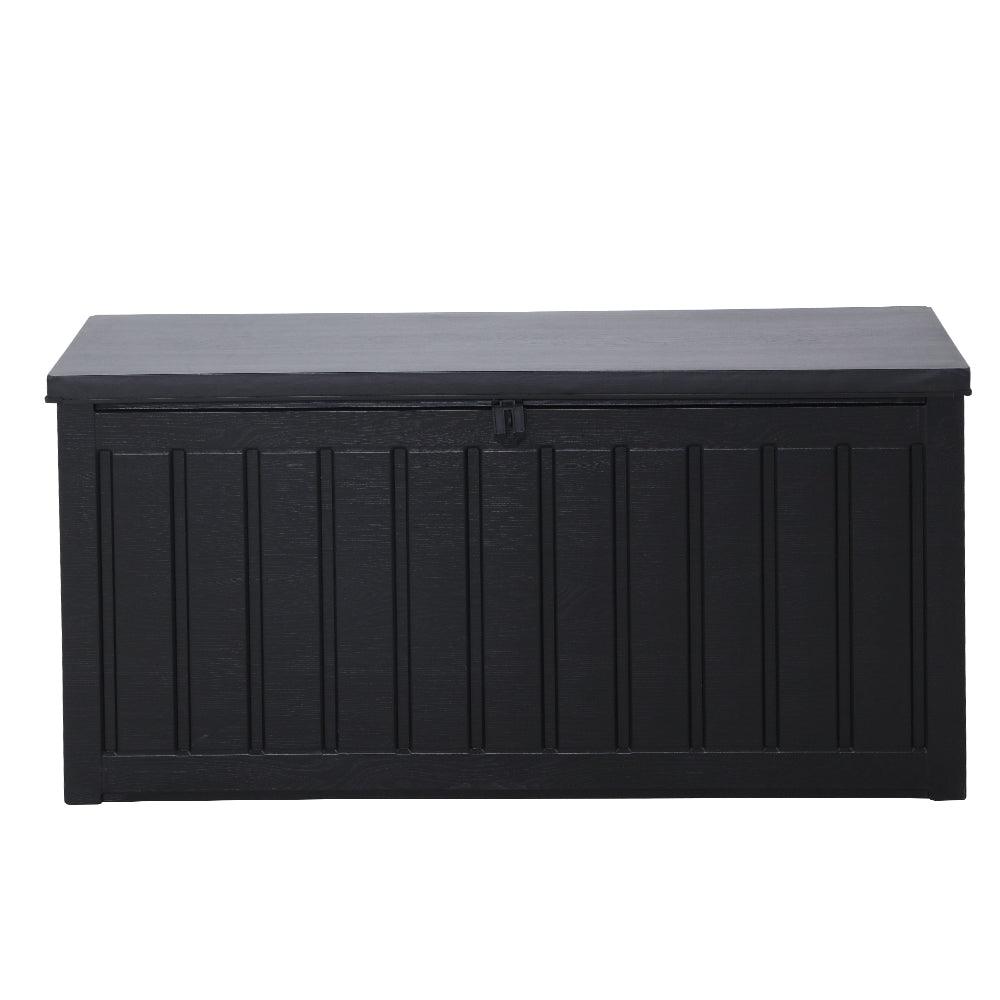 240L Outdoor Storage Box Lockable Bench Seat Garden Deck Toy Tool Sheds - House Things 