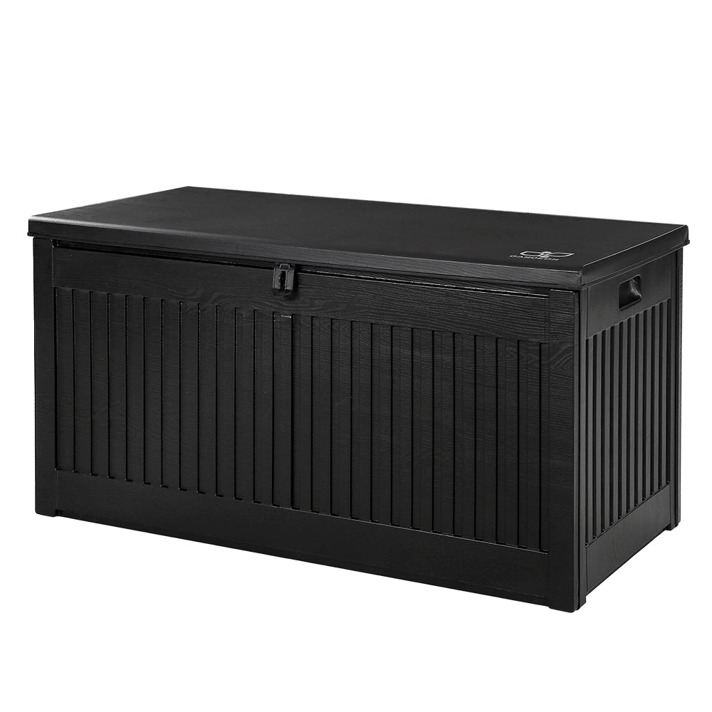 Outdoor Storage Box Container Garden Toy Indoor Tool Chest Sheds 270L Black - House Things Home & Garden > Storage