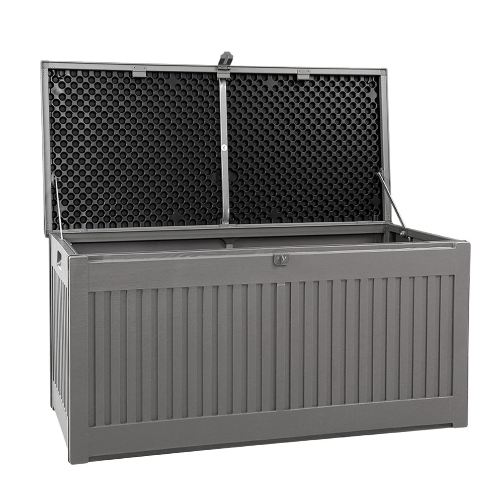 Outdoor Storage Box Container Garden Toy Indoor Tool Chest Sheds 270L Dark Grey - House Things Home & Garden > Storage