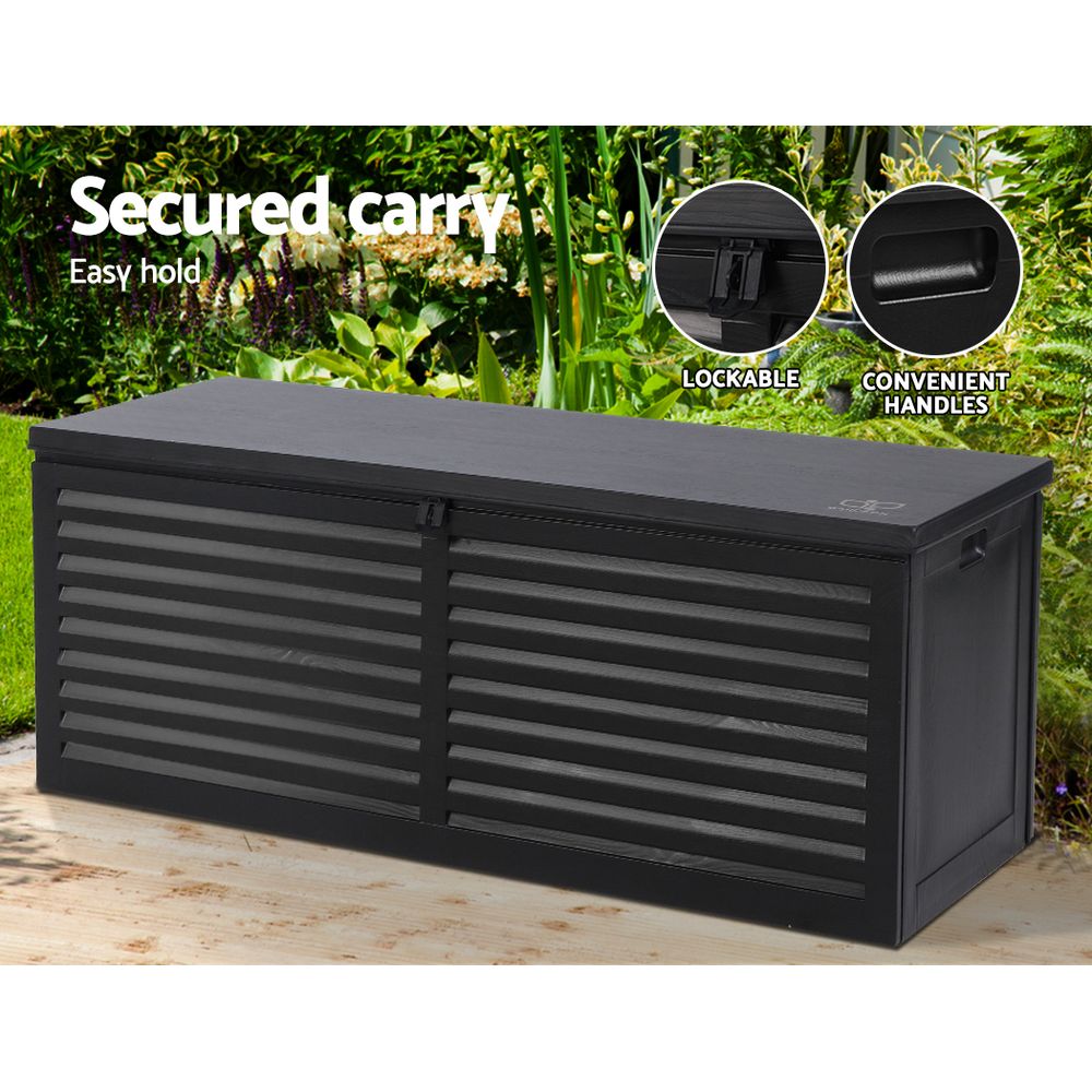 Outdoor Storage Box 390L Container Lockable Toy Tools Shed Deck Garden - House Things Home & Garden > Storage