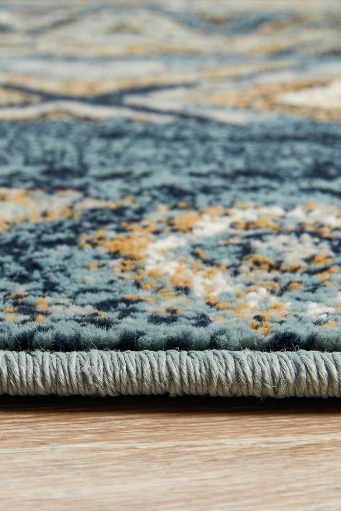 Oxford Mayfair Contrast Blue Rug - House Things Oxford Collection