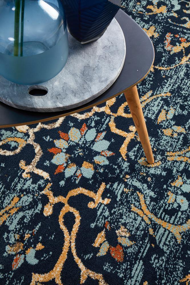 Oxford Mayfair Stem Navy Rug - House Things Oxford Collection