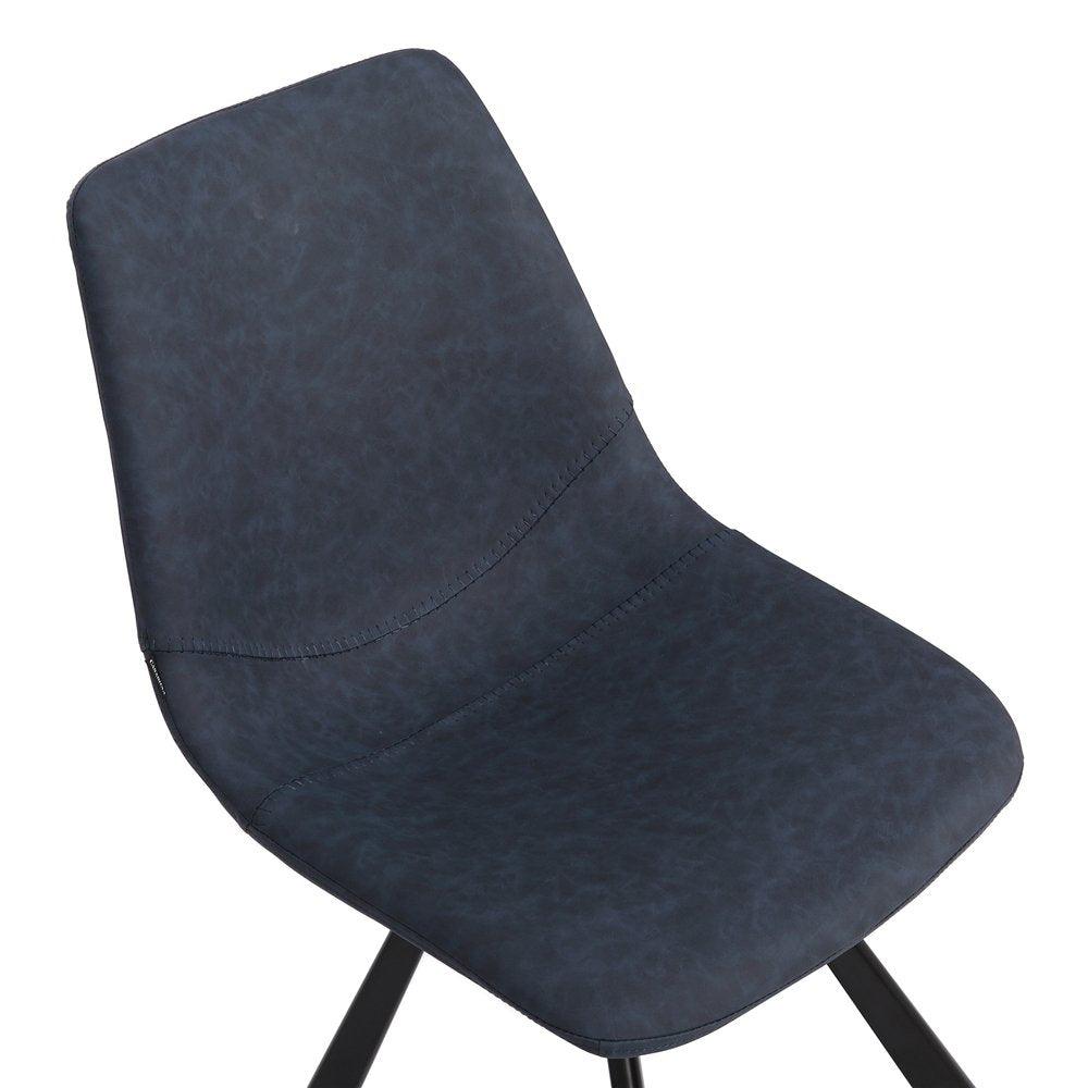 Anja Navy Faux Leather Dining Chair - House Things 