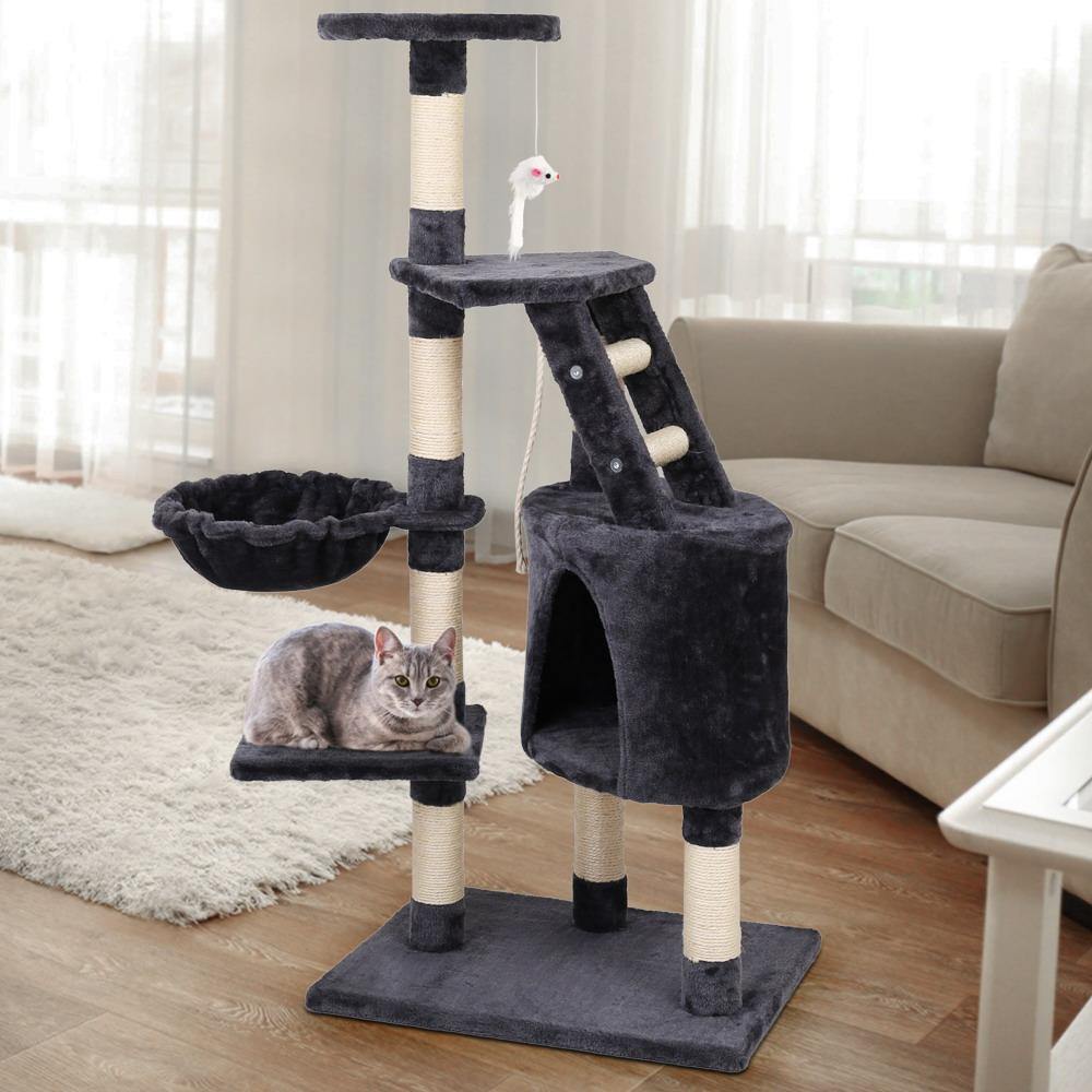 Cat Tree 120cm Trees Scratching Post Scratcher Multi Level - House Things Pet Care > Cat Supplies