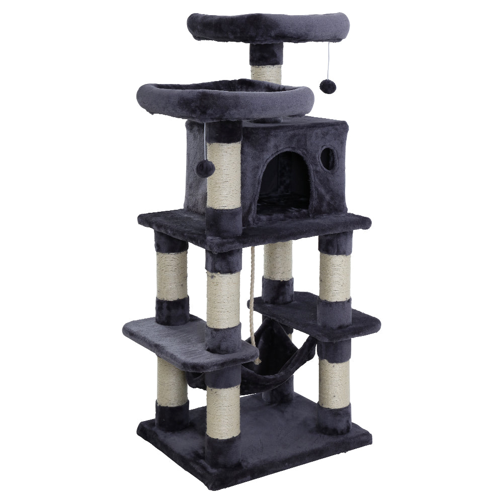 i.Pet Cat Tree Trees Scratching Post Scratcher Tower Condo House Furniture Wood - House Things Pet Care > Cat Supplies