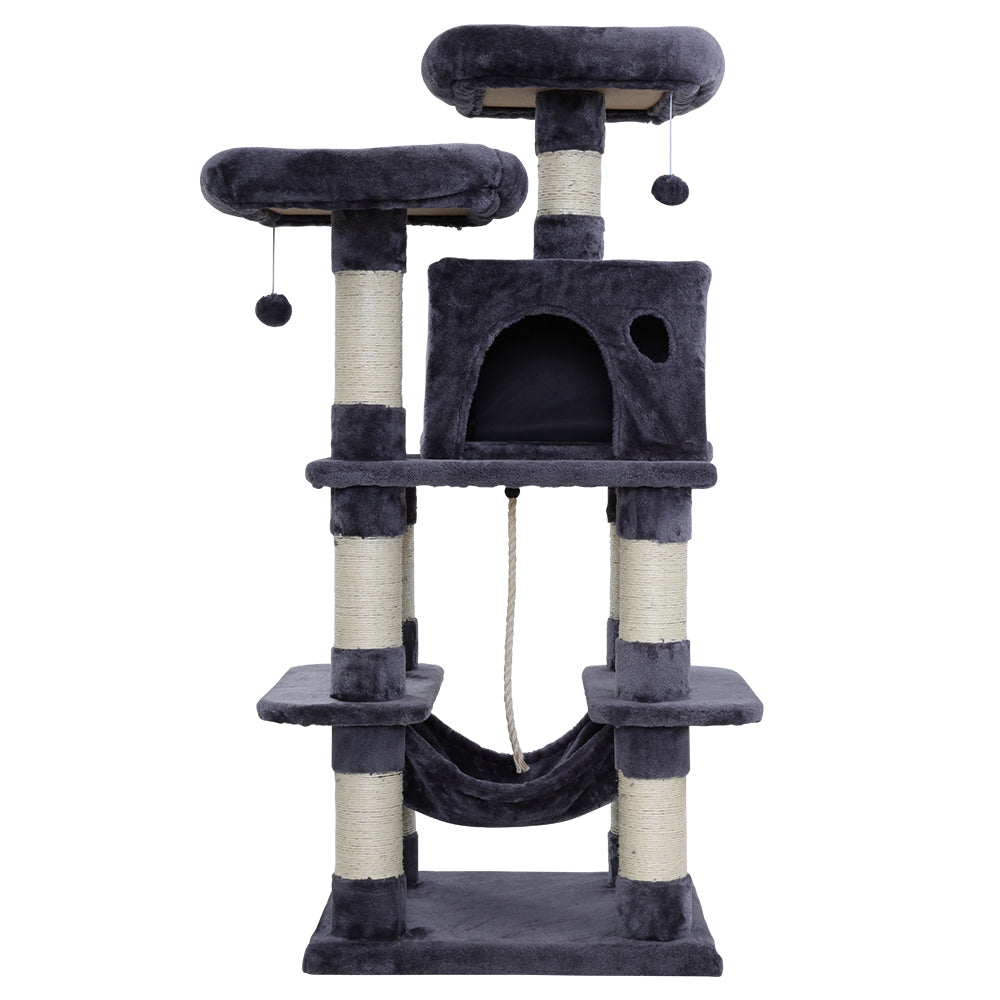 i.Pet Cat Tree Trees Scratching Post Scratcher Tower Condo House Furniture Wood - House Things Pet Care > Cat Supplies