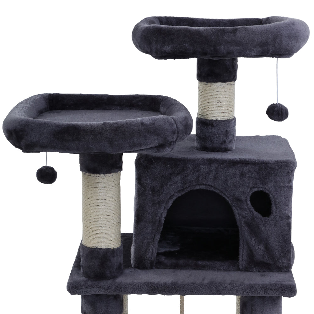i.Pet Cat Tree Trees Scratching Post Scratcher Tower Condo House Furniture Wood - House Things Pet Care > Cat Supplies