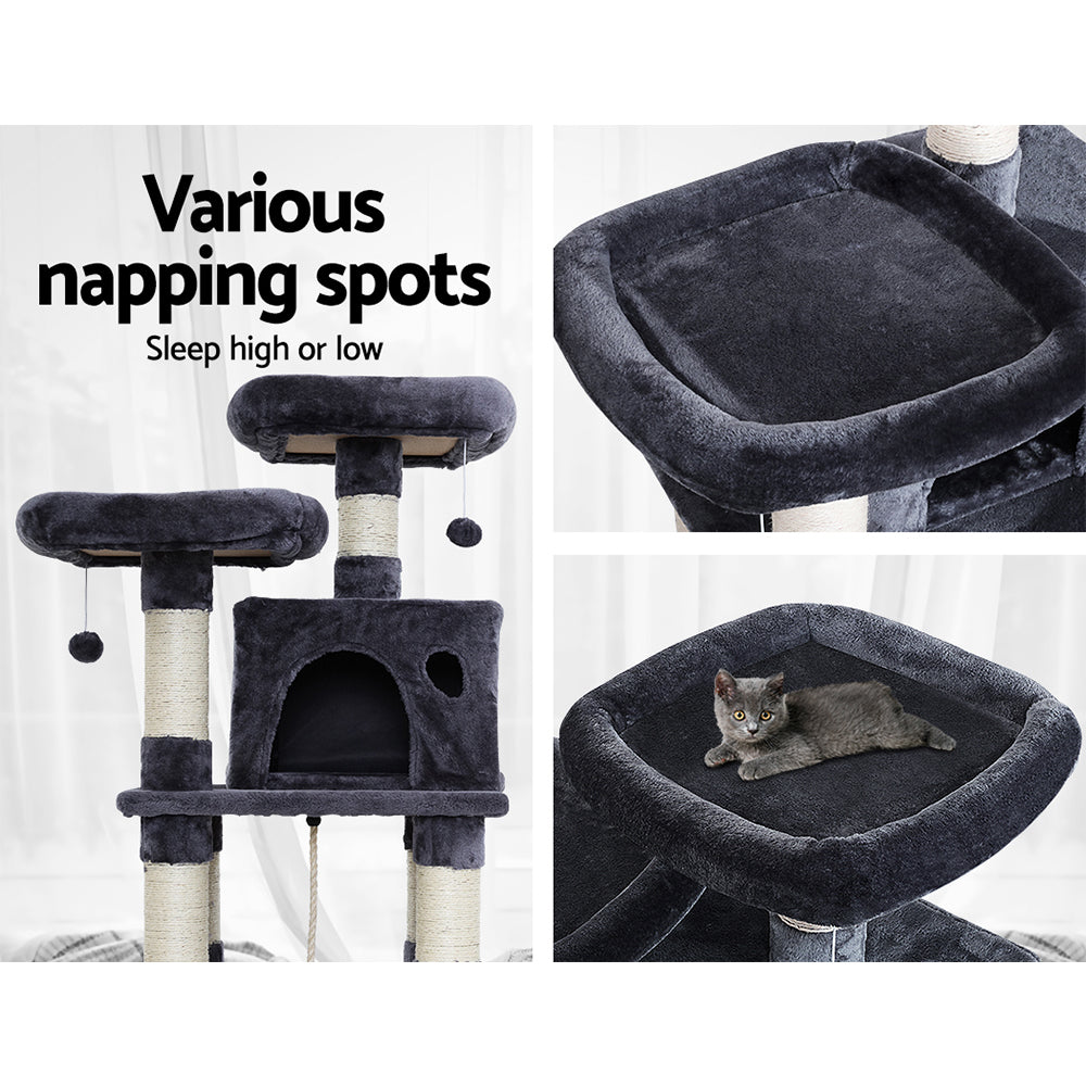 i.Pet Cat Tree Trees Scratching Post Scratcher Tower Condo House Furniture Wood - House Things Pet Care > Cat Supplies