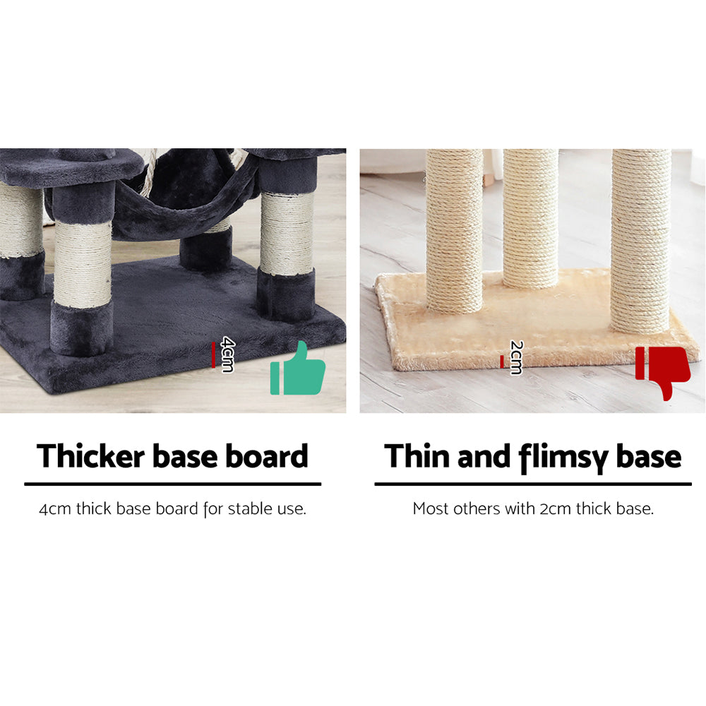 i.Pet Cat Tree Trees Scratching Post Scratcher Tower Condo House Furniture Wood - House Things Pet Care > Cat Supplies