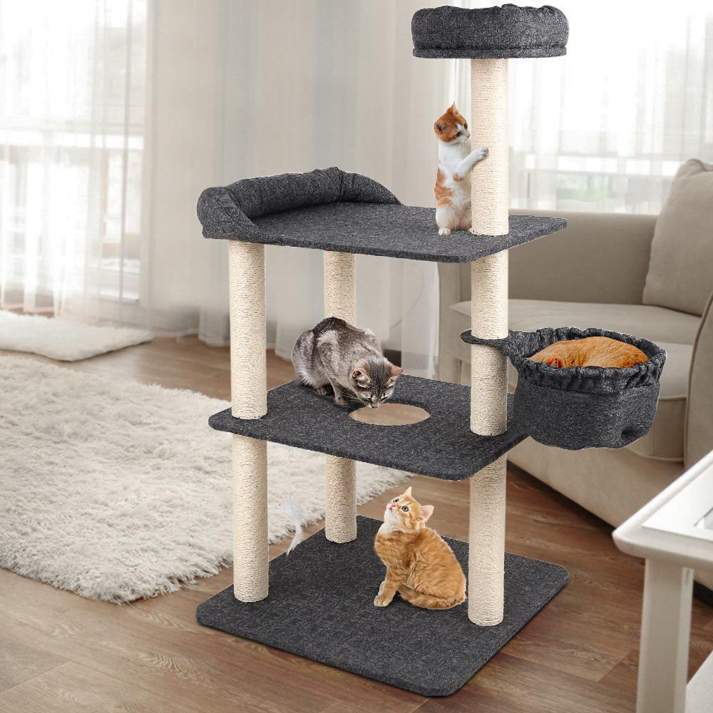 Cat Tree 132cm  Post Scratcher Tower Condo - Housethings 