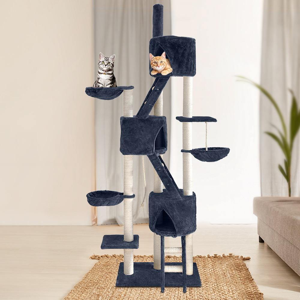 Cat Tree 244cm Post Scratcher Tower - House Things Pet Care > Cat Supplies