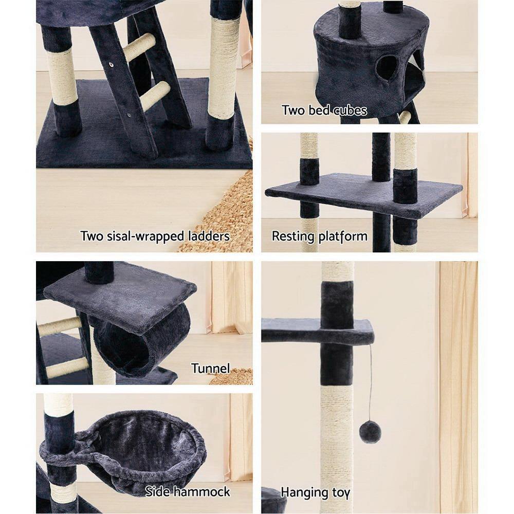 Cat Tree 260cm Trees Scratching Post Scratching Tower Blue - Housethings 