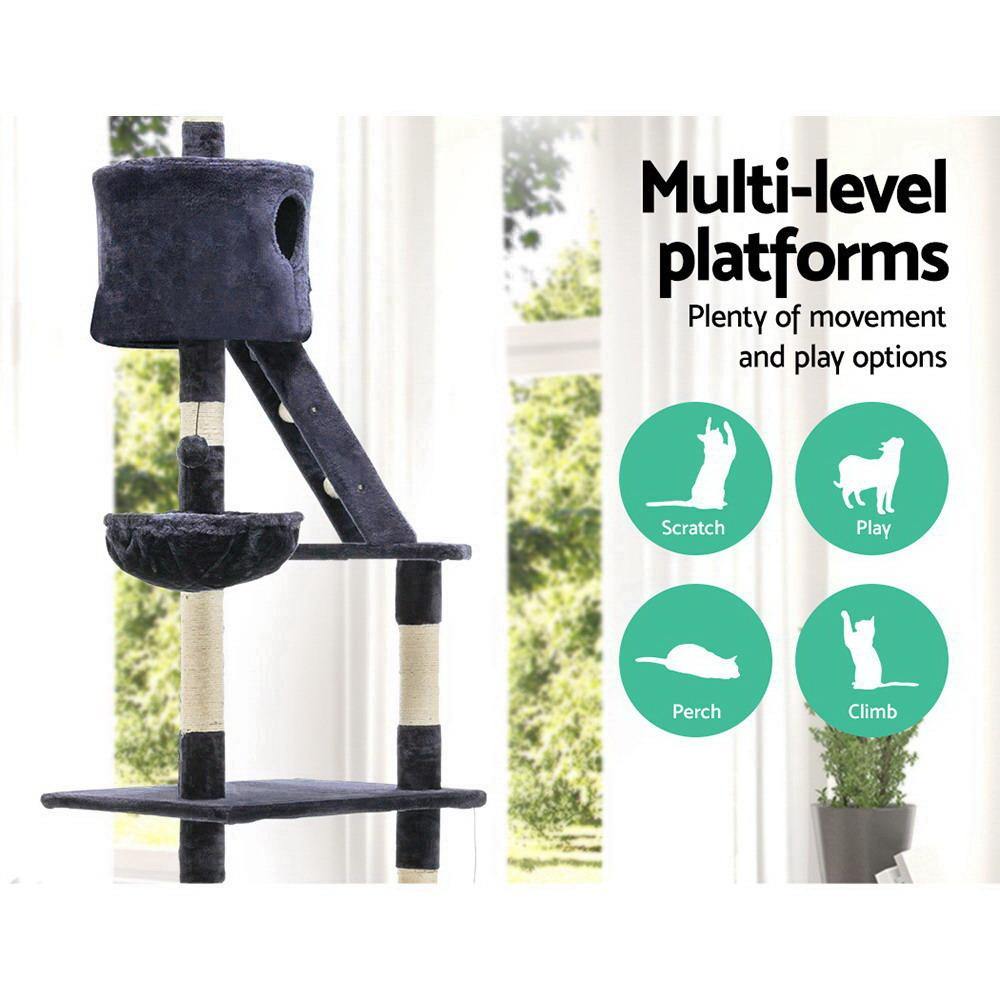 Cat Tree 260cm Trees Scratching Post Scratching Tower Blue - Housethings 