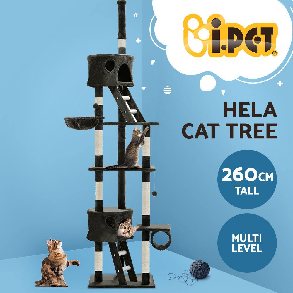 Cat Tree 260cm Trees Scratching Post Tower Condo - House Things Pet Care > Cat Supplies