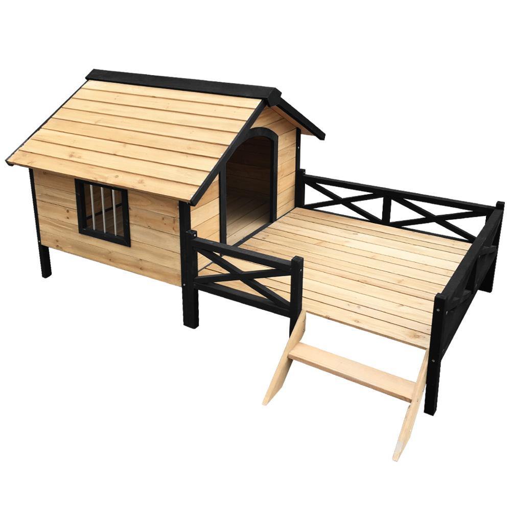 Dog Kennel Outdoor Wooden Pet House XXL - Housethings 