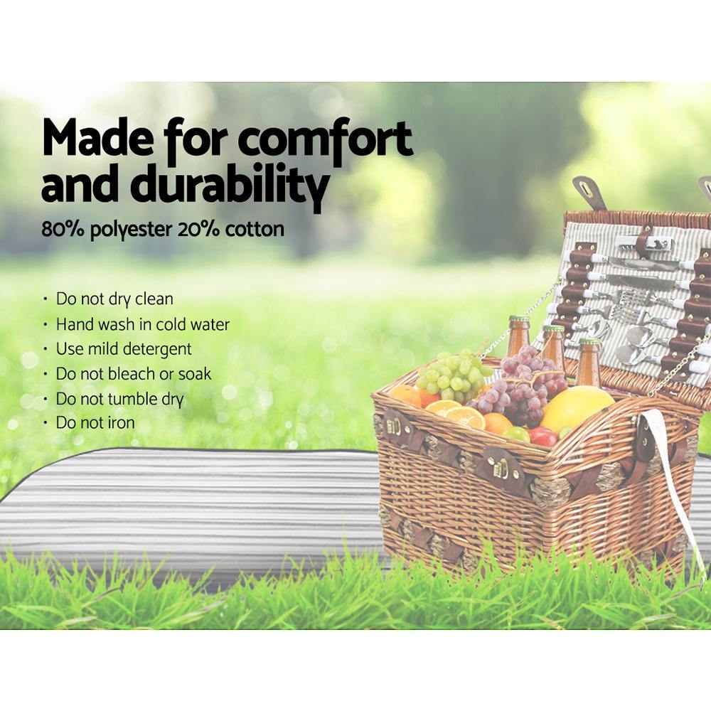 4 Person Picnic Basket Baskets with Blanket - House Things Outdoor > Picnic