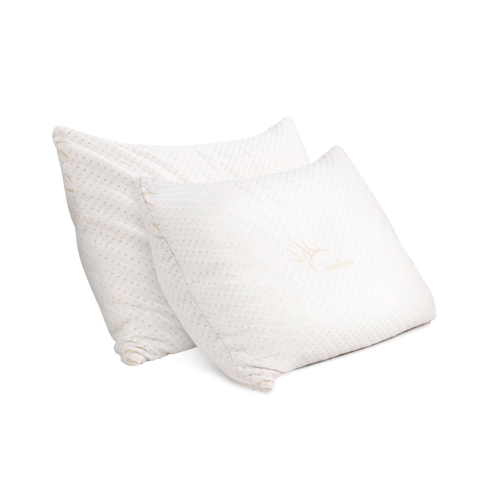 Giselle Bedding Set of 2 Single Bamboo Memory Foam Pillow - House Things Home & Garden > Bedding