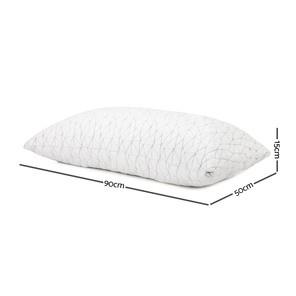 Giselle Bedding Set of 2 Rayon King Memory Foam Pillow - House Things Home & Garden > Bedding