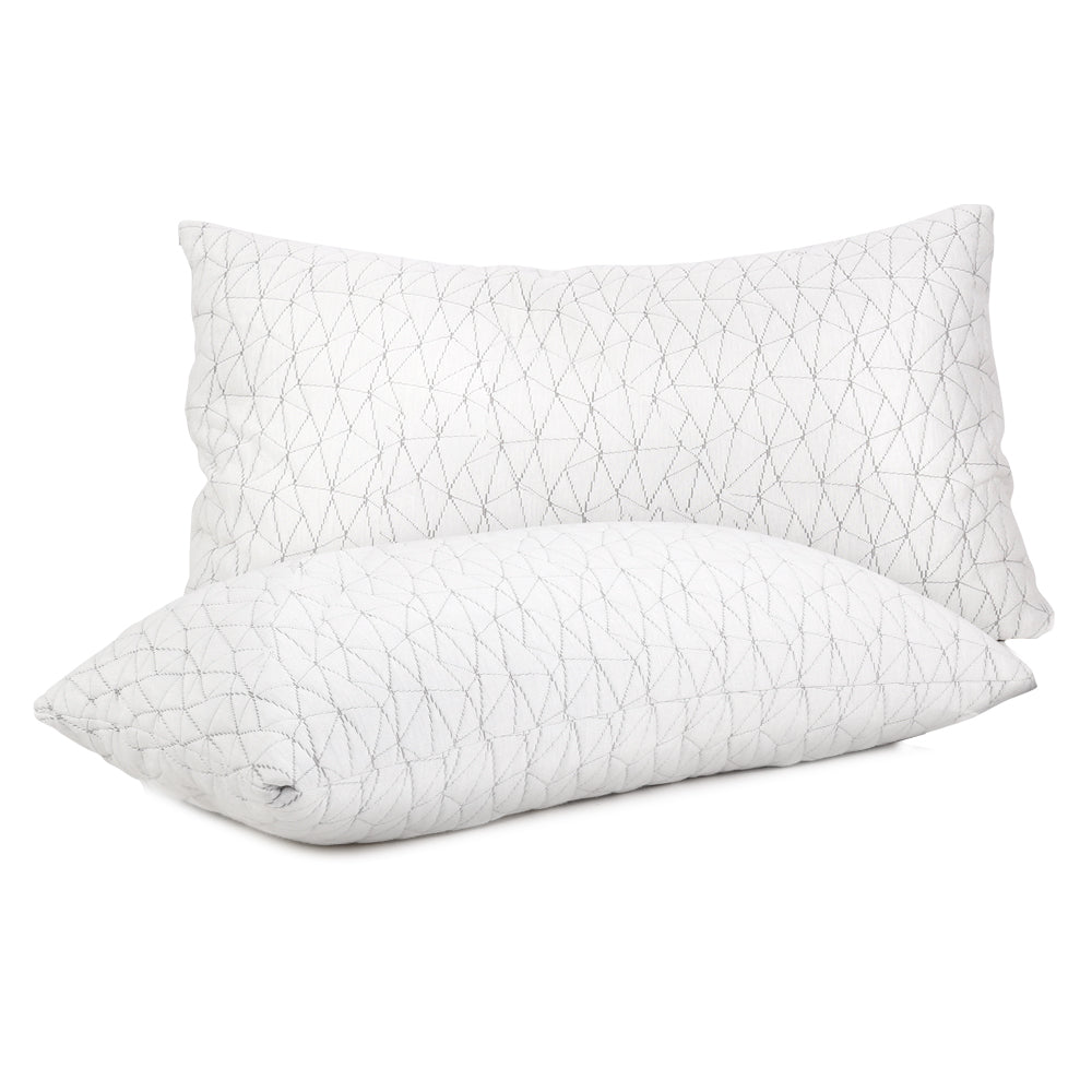 Giselle Bedding Set of 2 Rayon King Memory Foam Pillow - House Things Home & Garden > Bedding