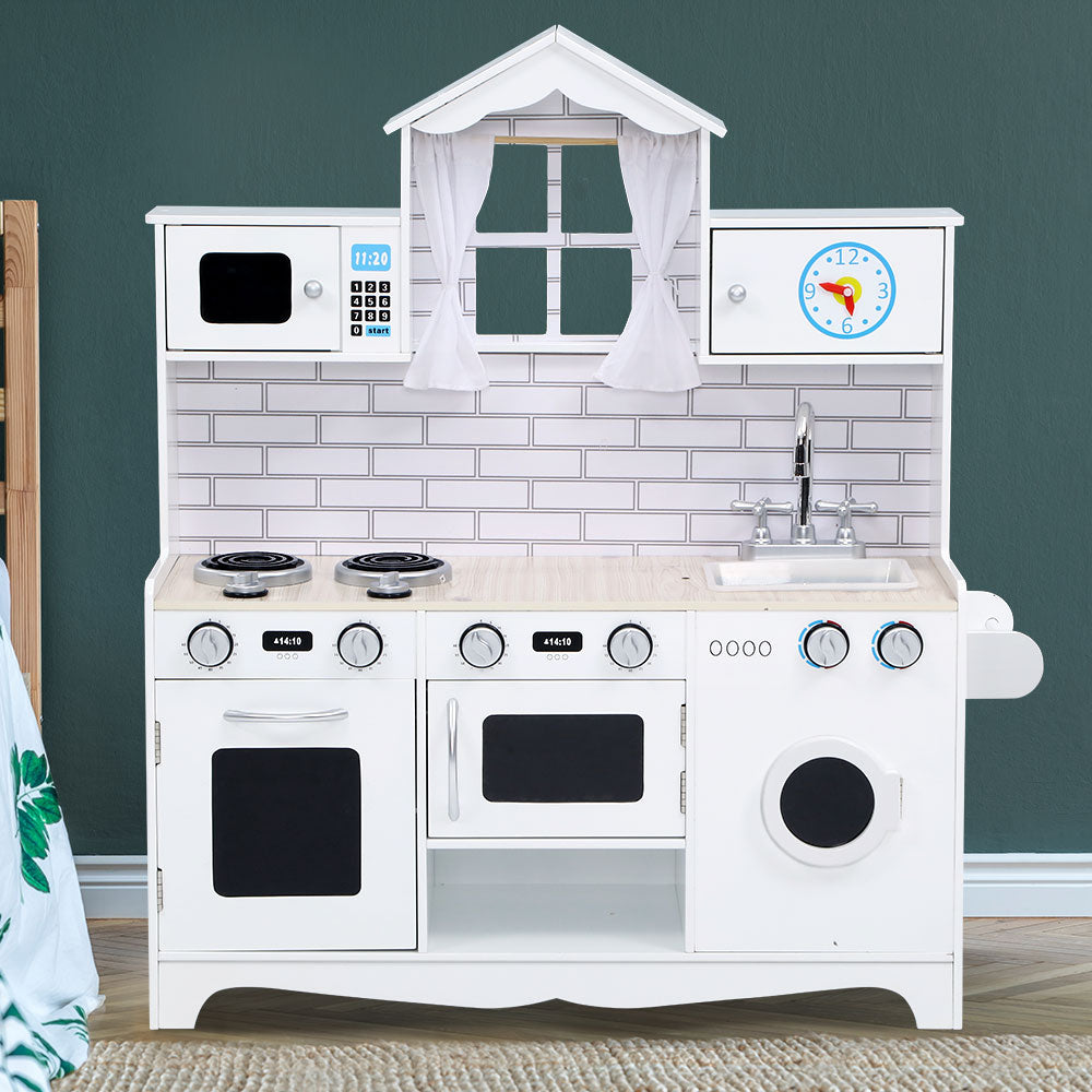 Kids Kitchen Set Pretend Play White - House Things Baby & Kids > Toys