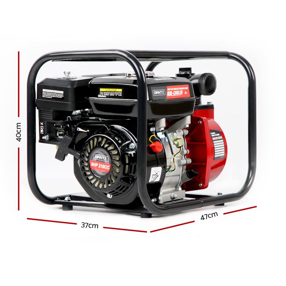 Giantz 2inch High Flow Water Pump - Black & Red - House Things Tools > Pumps