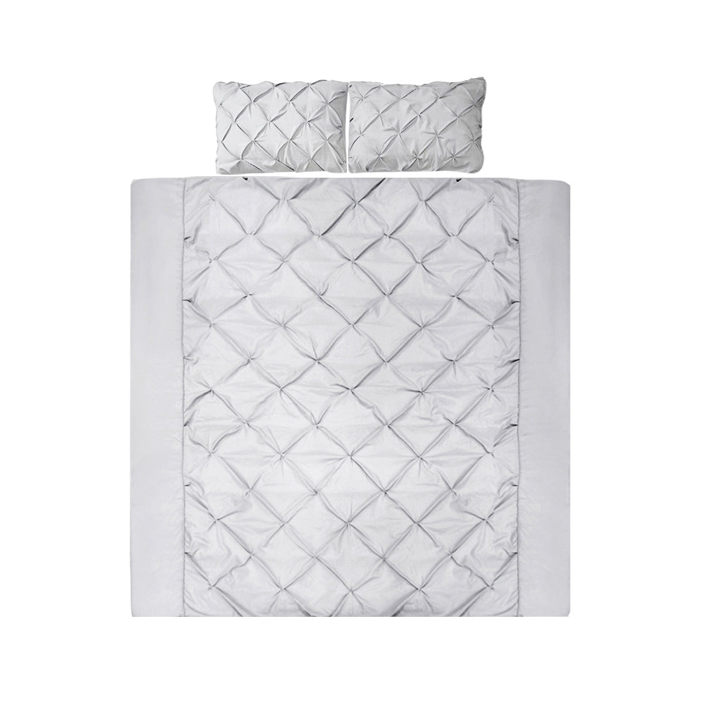 Giselle Bedding Super King Size Quilt Cover Set - Grey - House Things Home & Garden > Bedding