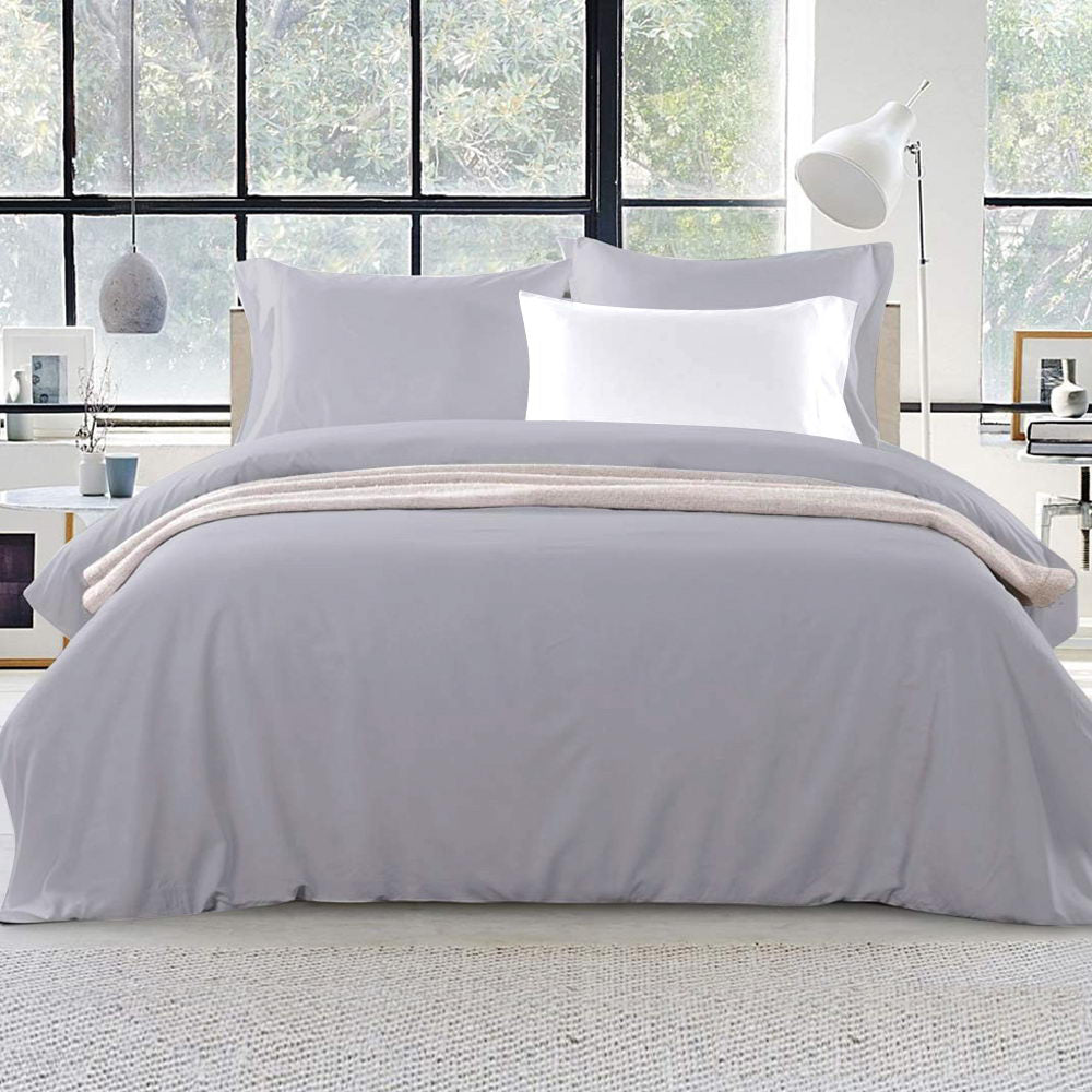 Giselle Bedding Super King Size Classic Quilt Cover Set - Grey - House Things Home & Garden > Bedding