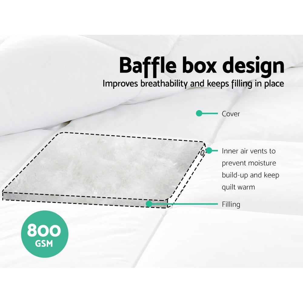 Giselle Bedding Microfiber Microfibre Bamboo Quilt Winter Duvet Doona Queen - House Things Home & Garden > Bedding