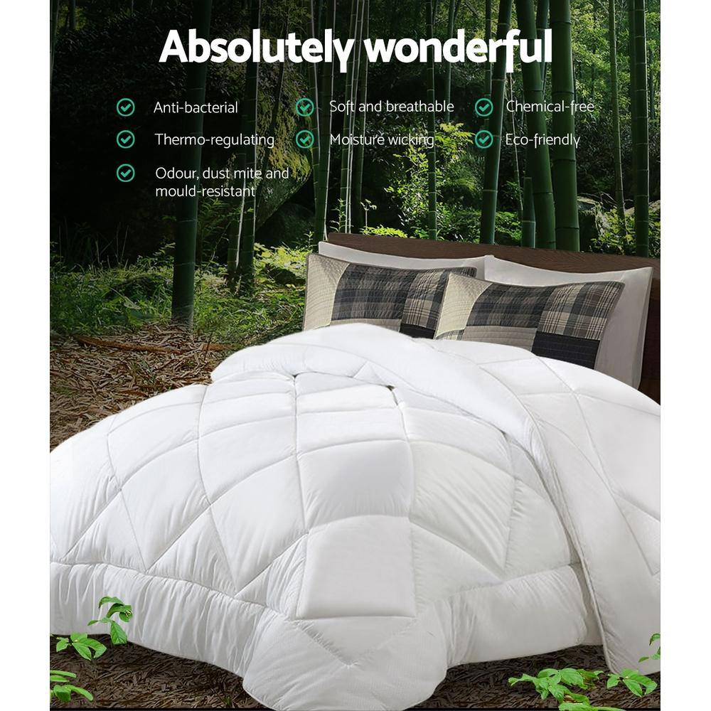 Super King Microfibre Bamboo Quilt Duvet Cover Doona - House Things Home & Garden > Bedding