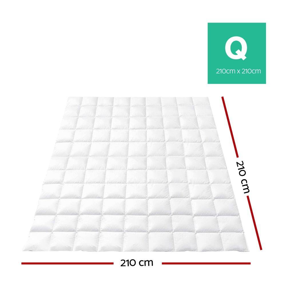 Queen Size Duck Down Feather Quilt 700GSM - House Things Home & Garden > Bedding